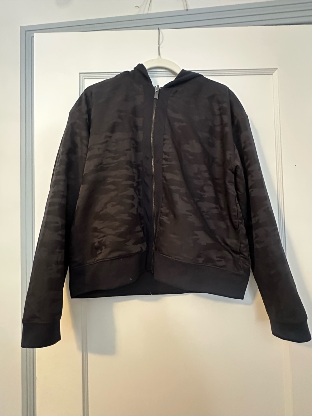 New Balance Black Camo Zip-Up Hoodie Bomber Jacket